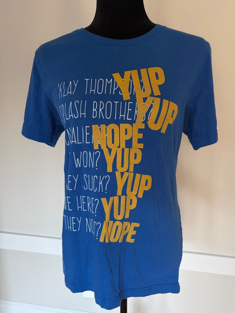 Golden State Warriors 2015 Yup Nope E40 NBA Championship Parade Tee Shirt Sz S